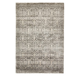 Ramezani Samarkand Hand Knotted Rug, L238 x W167cm, Steel